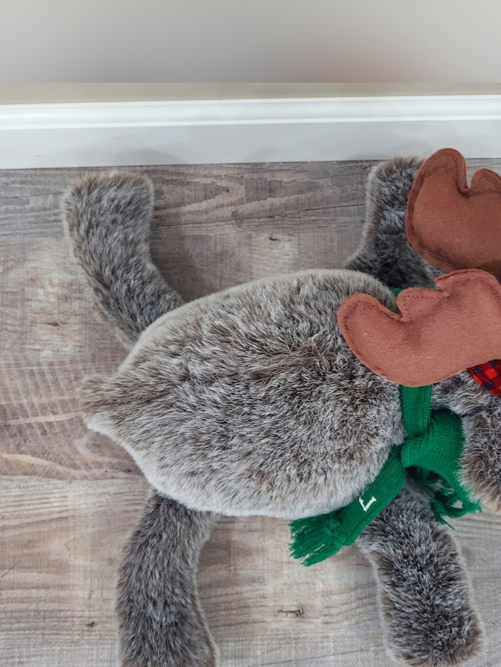 1986 L.L.Bean Douglas Cuddle Toys Moose Hand Puppet Gray Plush 17" New No Tags